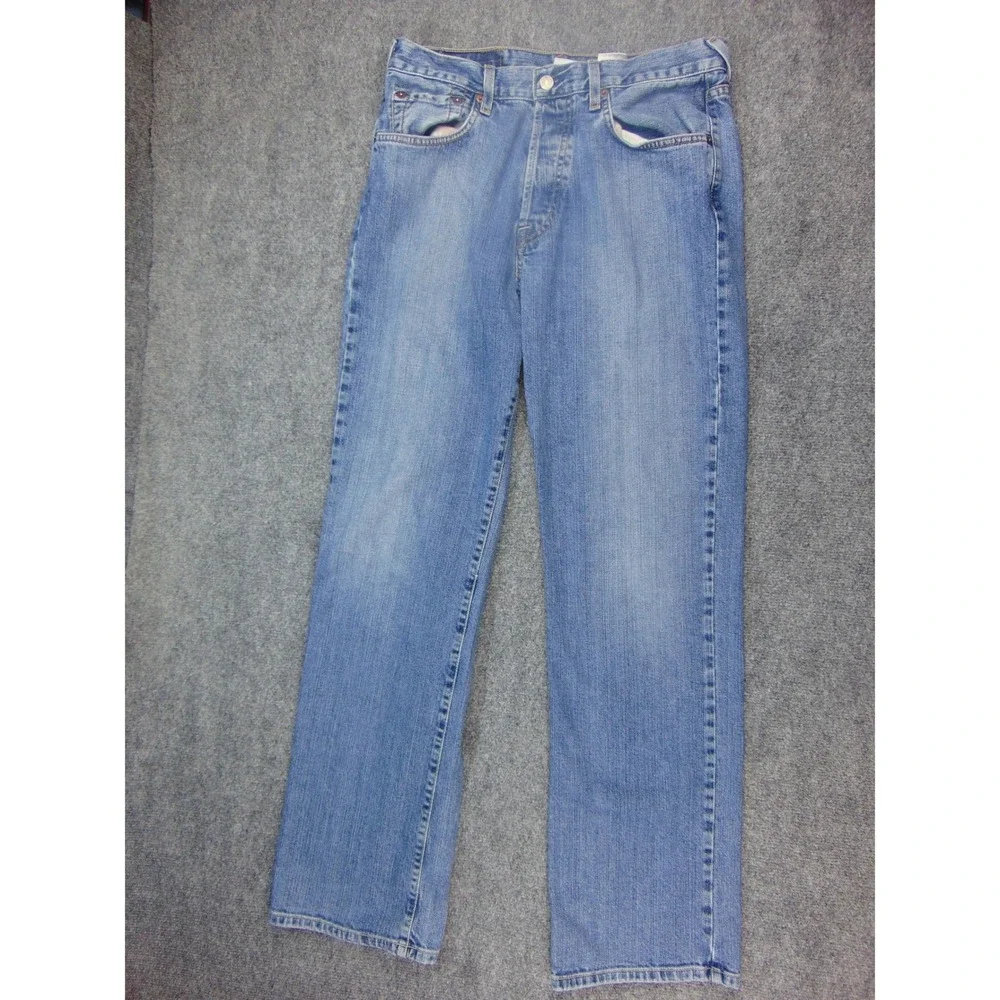 Lucky Brand Dungarees Jeans Mens 31x32 Blue USA Made Heritage FLAW